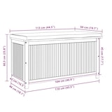 thumbnail of vidaXL Opbergbox voor buiten 113x50x60,5 cm massief acaciahout
