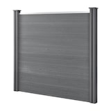 thumbnail of Helloshop26 - Lot de 24 clôtures de jardin brise-vue avec 4 poteaux planches bois composite wpc 165x466cm gris  03_0005791