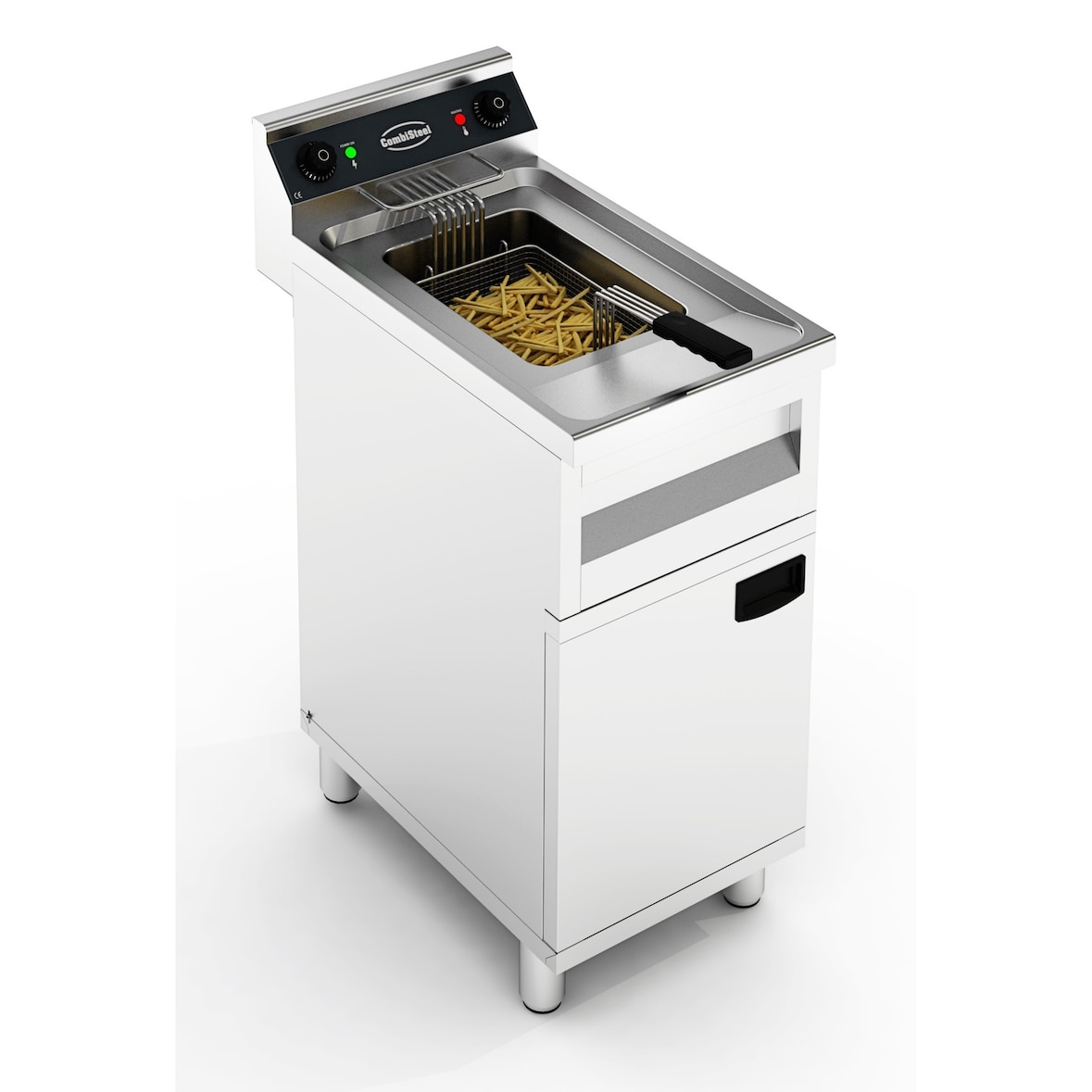 Chefgastro Elektro Fritteuse 1x12Liter 6KW BxTxH 400x700x850mm