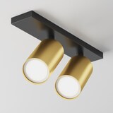 thumbnail of Maytoni Moderne Deckenlampe GU10 LED 10W Schwarz Mattgold Aluminium IP20 Schutz