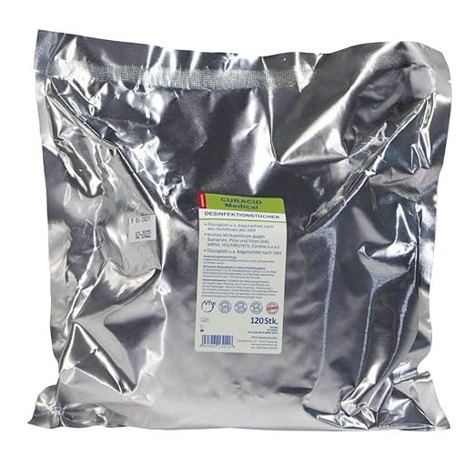 Curacid Medical Desinfektionstücher Nachfüll-Beutel 120 Tücher