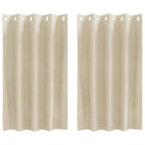 thumbnail of vidaXL Verdunkelungsvorhänge 2 pcs Creme 140 x 140 cm Samt