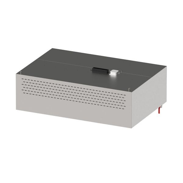Stalgast Induktions-Wandhaube mit Kompensation "Basic Line", Kastenform  3000 mm x 1200 mm mit Flammschutzfilter Typ B