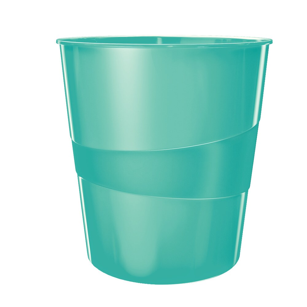 Papierkorb Wow 15l Polystyren eisblau Packung mit 6 Stück