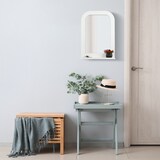 thumbnail of Relaxdays Badezimmerspiegel mit Ablage, Bad, Flur, rechteckig, HxBxT: 54 x 38 x 8,5 cm, MDF, Spiegel zum Aufhängen, weiß