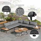 thumbnail of Merax tuinloungeset voor 5-6 personen, tuinmeubelen, eetset voor terras, balkon, tuin, binnen, buiten, eetset, 6-delig