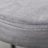 thumbnail of Esszimmerhocker 4er Set stapelbar Dark Grau 42x42x46 cm gepolsterter Sitz in Samtoptik mit Stahlgestell und Bodenschonern für Küche