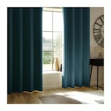 thumbnail of Rideau à œillets Occultant en tissu Bleu Canard 140 x 260 cm