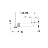 thumbnail of HAAS PP-Raumsparablaufbogen Siphon Verlängerung Spülenabfluss 1 1/2" x 1 1/2"