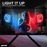 thumbnail of Enceinte active Gemini AS-2115BT-LT-PK, Boomer 15", à LED - 2000W, USB SD Bluetooth TWS FM, pied, micro, Jeu de lumière OVNI