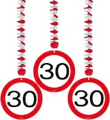 thumbnail of Verkehrsschild Partyset 30. Geburtstag Party Deko Set rot weiss Dekoration Geburtstagsdeko Zahl Frau Mann Jubiläum