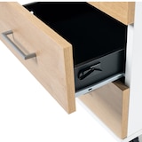 thumbnail of Armário de gavetas móvel Rocada 1 gaveta + 1 arquivo. Cor: cinza estrutura / faia frontal