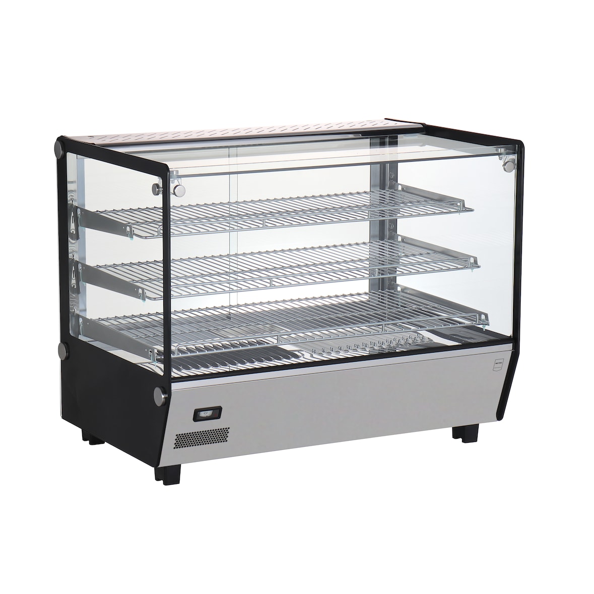 METRO PROFESSIONAL Vitrina térmica GHV1160R, acero inoxidable/cristal, 85 x 56,8 x 68,6 cm, 160 litros, temp.: 30 a +90°C, 1100 W, 3 estantes, plata