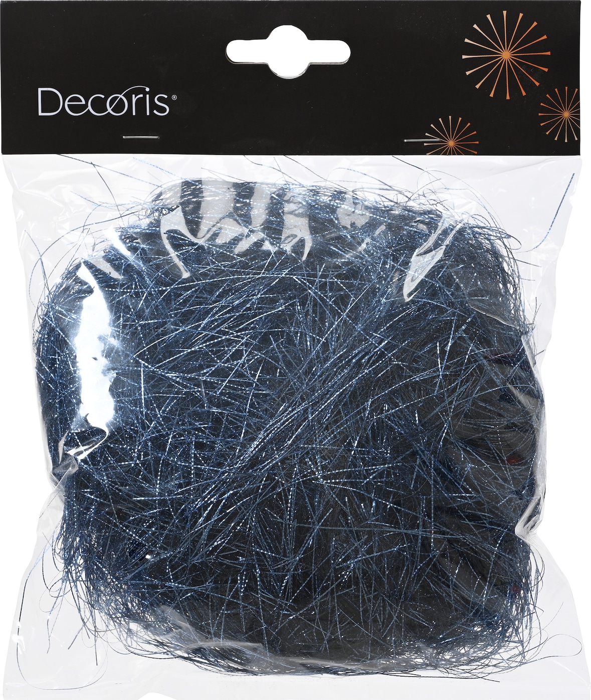 Lametta Engelshaar glatt Kunststoff 20g Feenhaar Weihnachtsdeko Christbaumschmuck Partydeko Füllmaterial für Verpackungen von Geschenken Nachtblau