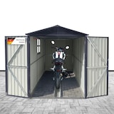 thumbnail of Premium Motorradgarage– verzinktes Metall in Anthrazit| Motorrad Unterstellplatz | wetterfester Motorrad Bike Garage, abschließbar