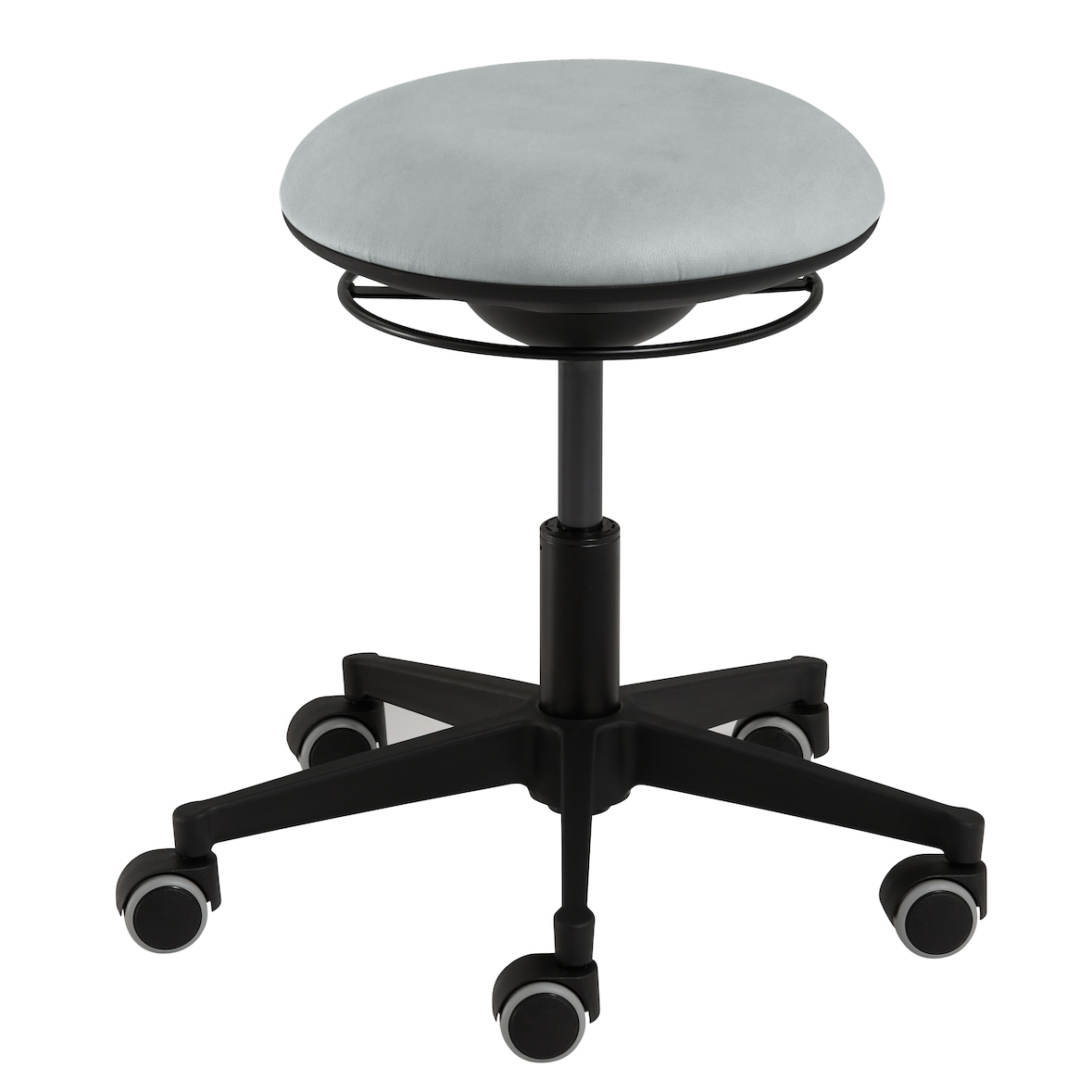 Mayer Sitzmöbel, Drehhocker mit 3D-Sitzelement 1353, Hellgrau, Kunstleder, 1353_03_30584