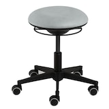 thumbnail of Mayer Sitzmöbel, Drehhocker mit 3D-Sitzelement 1353, Hellgrau, Kunstleder, 1353_03_30584