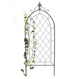 thumbnail of DanDiBo Rankhilfe Metall Rankgitter 120 cm Grau 96193 Kletterhilfe Bodenstecker Blumenhalter Ranksäule