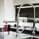 thumbnail of Rubinetto per cucina industriale con leva clinica e doccetta multigetto