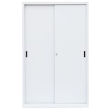 thumbnail of XXL Schiebetürenschrank Büro Aktenschrank Sideboard aus Stahl Weiß 1950 x 1200 x 450 mm (HxBxT) 550167