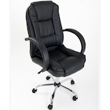 thumbnail of Poltrona da ufficio presidenziale ergonomica in ecopelle modello Smoke  con supporto lombare