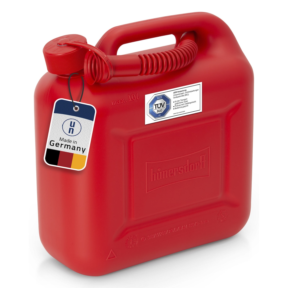 Kraftstoffkanister 10 Liter Benzinkanister, Dieselkanister rot