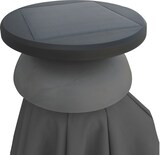 thumbnail of METRO Professional Zweefparasol, aluminium / staal / polyester, Ø 2,5 x 2,44 m, met LED-verlichting en zonnepaneel, grijs
