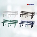 thumbnail of PROREGAL Gartenbank Antigua | 4-Sitzer | Braun | HxBxT 74x200x54cm | UV-beständiger Kunststoff | Parkbank Sitzbank Gartenbänke Balkon Terrasse