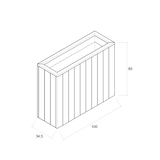 thumbnail of HORTALIA Floreira Alta de Madeira Separadora de Terraços Autoportante 100 x 34,5 x 80 cm