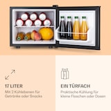 thumbnail of Geheimversteck Mini-Kühlschrank 2 Ebenen 17Ltr. 26dB thermoelektrisch Silber-Metallic