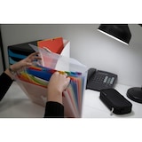 thumbnail of Exacompta - Réf. 55298E - Carton de 5 trieurs valisette Crystal - 13 compartiments - dim 33x25 cm - couleur cristal