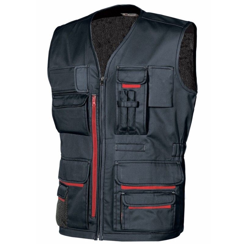 U-Power - Gilet de travail sans manches multi poches bleu foncé FUN Bleu Foncé Taille M