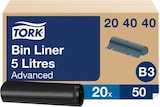 thumbnail of Tork Müllsäcke 5 L  Schwarz LDPE (Polyethylen niedriger Dichte) 20 Rollen à 50 Stück
