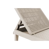 thumbnail of Tumbona en polipropileno, respaldo regulable en 4 posiciones, efecto ratán, ideal para jardines, terrazas y piscinas - Baia - Greige