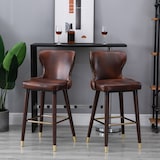 thumbnail of HOMCOM Set 2 Sgabelli Alti da Bar in Stile Industriale Marrone e Oro