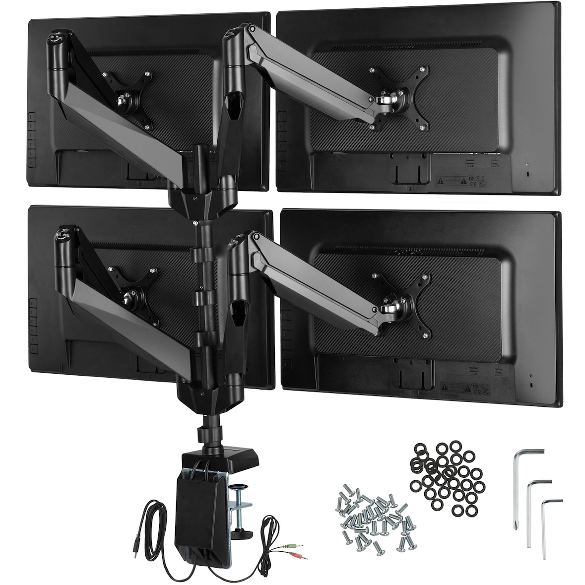 Monitor Tischhalterung für 4 Monitore von 13" bis 32"