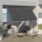 thumbnail of Toldo manual retráctil 300x120x210-300 cm toldo para balcón con manivela altura ajustable impermeable y anti-UV para jardín terraza ventanas