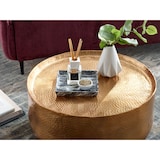 thumbnail of Orientalischer Couchtisch `Aniene`: Hammerschlag-Struktur, Aluminium, hohl, 40 kg Belastung, goldfarben lackiert. Gold, 60x60x35 cm | Kadima Design