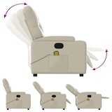 thumbnail of vidaXL Massagesessel Creme Kunstleder
