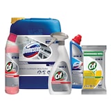 thumbnail of Limpiadores y desinfectante para baños CIF y Domestos