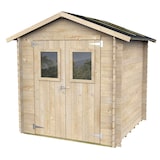 thumbnail of Gartenhaus Bh19 Hobby 198x198 aus naturbelassenem Fichtenholz 19 mm mit Doppeltür und Fenster, OSB3-Dach und Boden, Montage