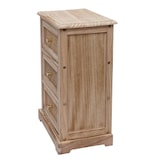 thumbnail of Kommode HWC-K87, Schubladenschrank Schrank, Holz Rattan 63x40x28cm ~ naturfarben