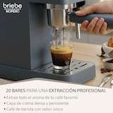 thumbnail of Nordic Set Cafetera 20 Bares Cápsulas, Café Molido Espumador Leche Tostadora 2 Rebanadas Anchas, Briebe, SKT1221GRY, Gris