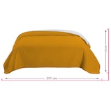 thumbnail of Tagesdecke 220x240 OEKO-TEX - gelb hellgrau Microfaser-Bezug wattiert gesteppt Wende-Design XXL Sofa Couch Bett Bettüberwurf