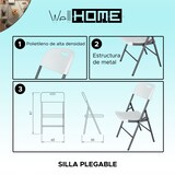 thumbnail of WellHome - Silla catering de estructura metálica acabado blanco 45x53x87 cm