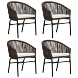 thumbnail of Helloshop26 - Ensemble de salle à manger de jardin meuble extérieur 5 pièces marron 02_0013823