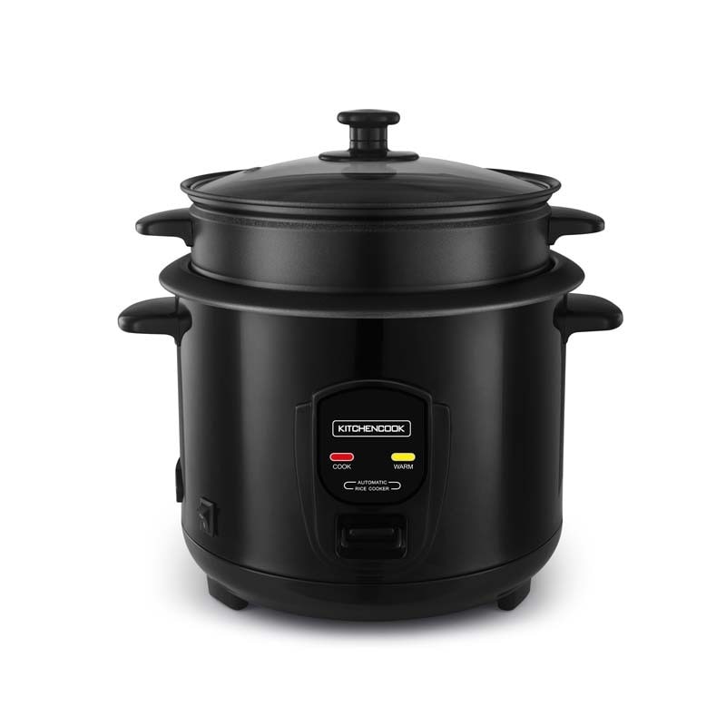 Cuiseur à Riz 1.8l Avec Cuve Métal Et Panier Vapeur  Japan X Kitchencook Noir