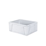 thumbnail of Caja de plástico Norma Europa 400 x 300 x 170 mm | Caja industrial NE 4317 Blanco | DENOX
