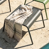 thumbnail of Lot 2 fauteuils relax avec repose-pieds métal gris et vert cactus