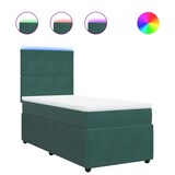 thumbnail of vidaXL Boxspringbett mit Matratze Dunkelgrün 80x200 cm Samt